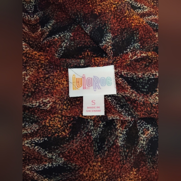 2 For 25$ LuLaRoe Vibrant Patterned Kimono Size Small - Picture 4 of 4